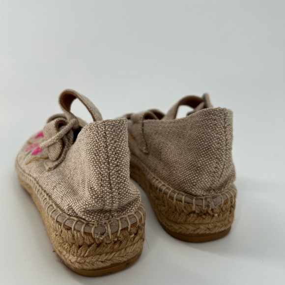 Naguisa Miru Canvas Floral Embroidered Strap Jute Espadrille Flats - Picture 5 of 8